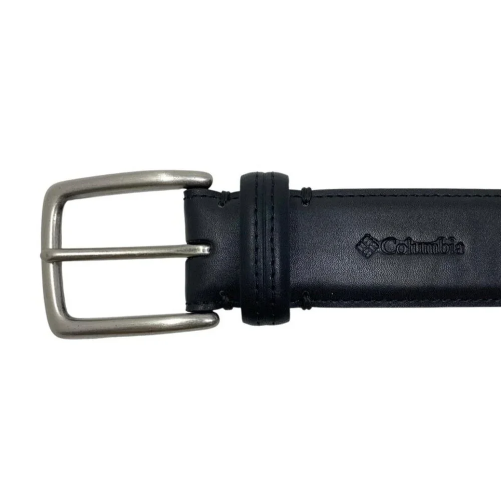 Columbia Sportswear Company Black Solid Logo Outdoor Workwear Career Belt Sz 48‎